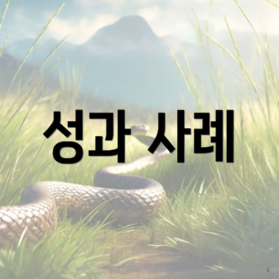 성과 사례
