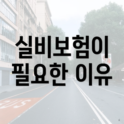 실비보험이 필요한 이유