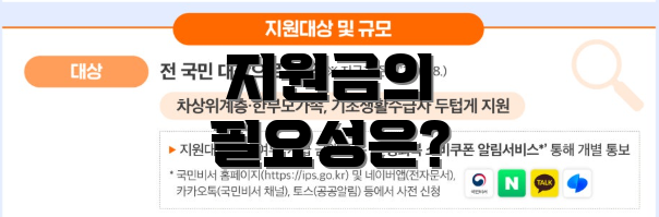 지원금의 필요성은?