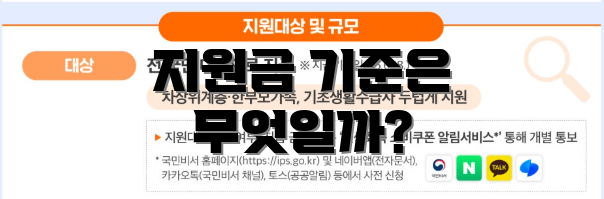 지원금 기준은 무엇일까?