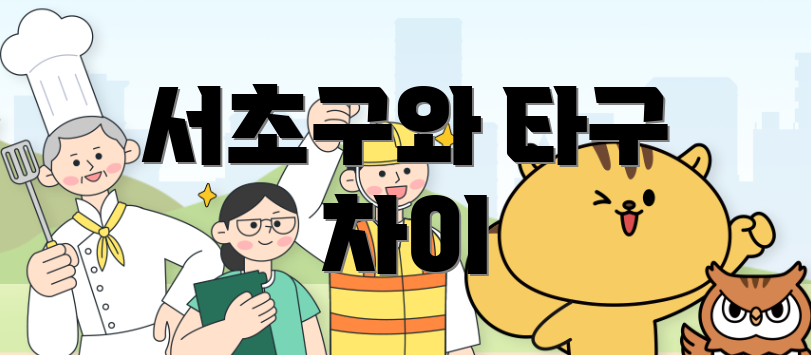 서초구와 타구 차이