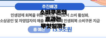 소비쿠폰의 효과는 무엇일까?
