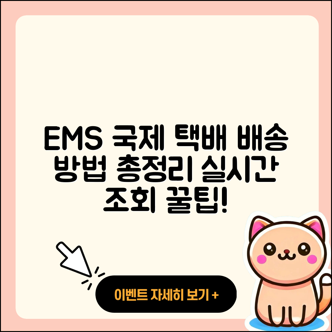 국제 우편 택배 EMS 배송 방법과 3가지 실시간 배송 조회