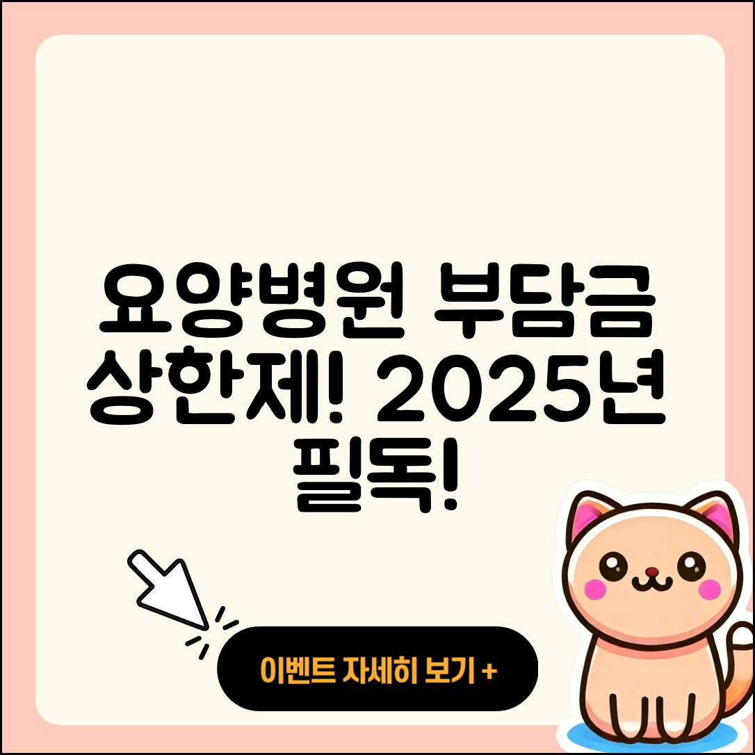 요양병원 본인부담금 비용 상한제 2025년 이해하기 쉽게 3가지