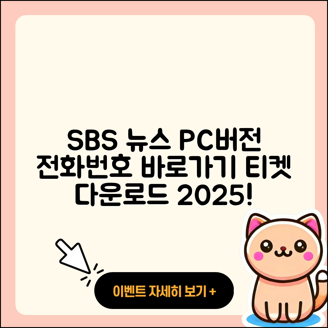 SBS 뉴스 pc버전 전화번호 | 바로가기 | 홈페이지 | 다운로드 | 티켓 | 2025