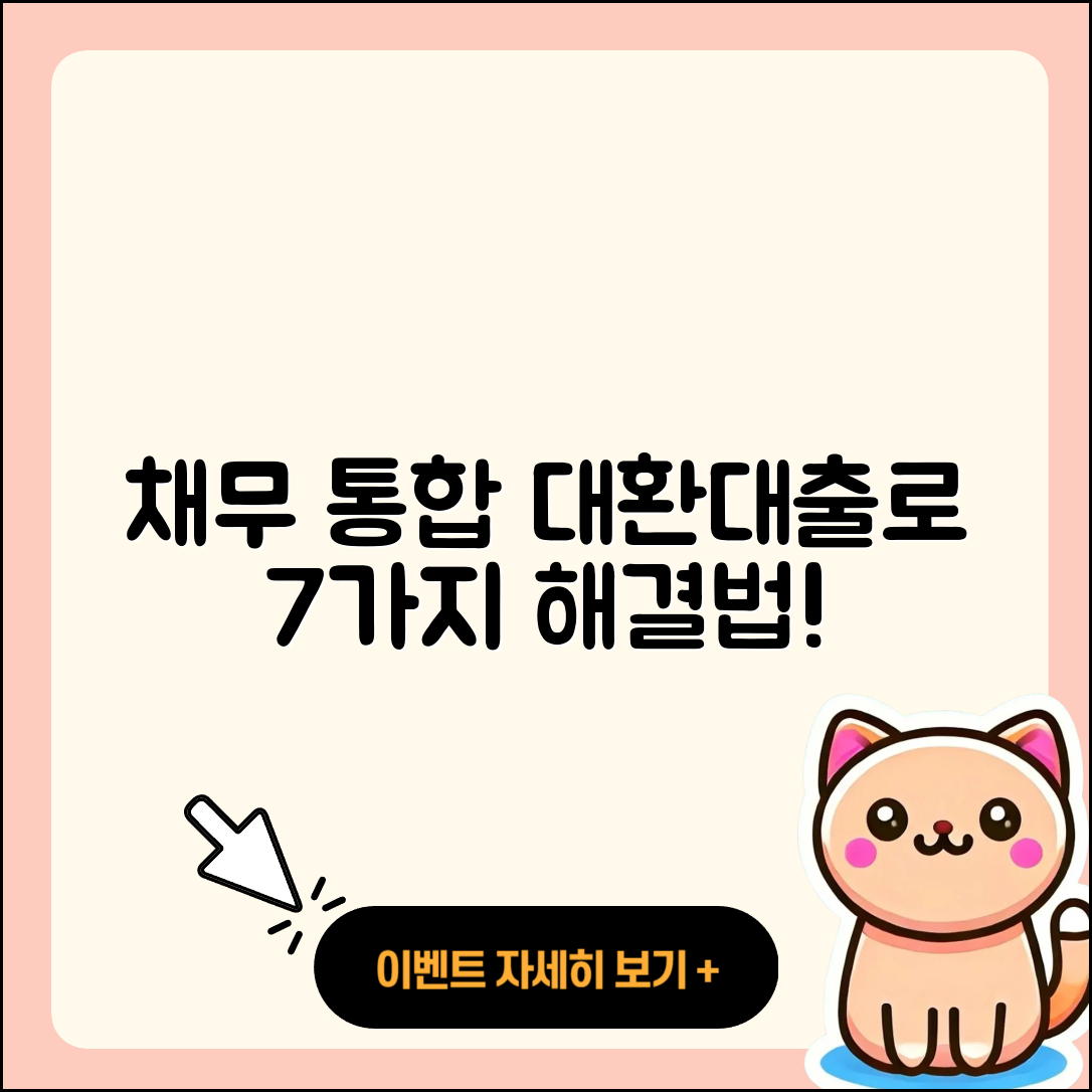 채무통합대환대출로 해결하는 7가지 방법