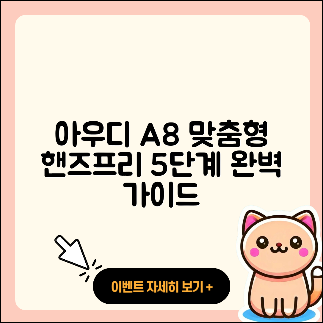 아우디 A8 사용자 맞춤형 핸즈프리 5단계