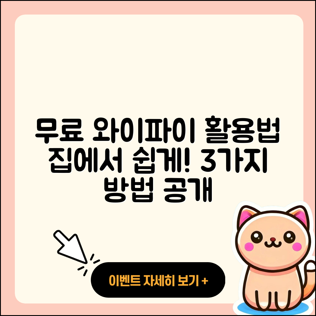 집에서 무료 와이파이 활용하는 3가지 방법