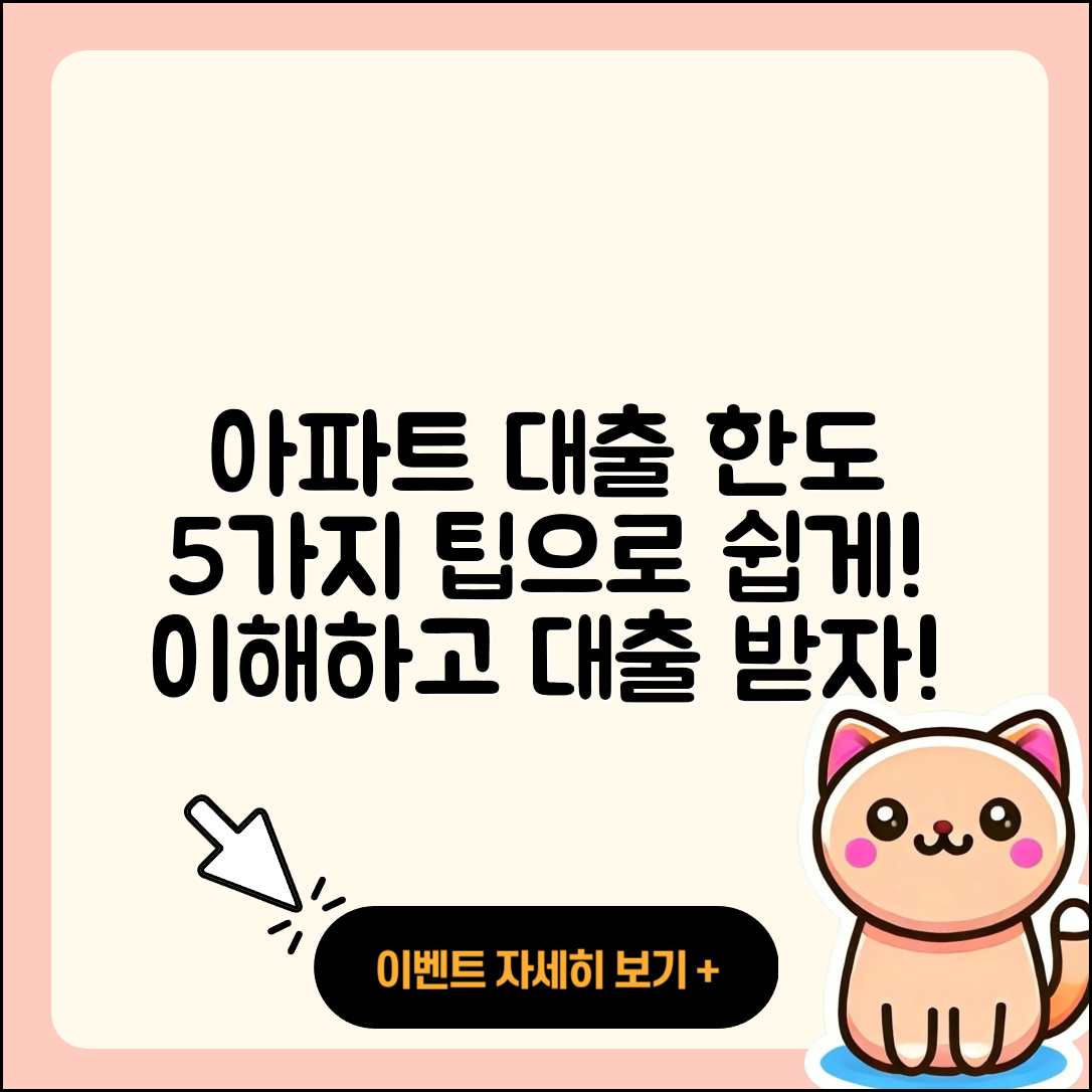 아파트대출한도 쉽게 이해하는 5가지 팁