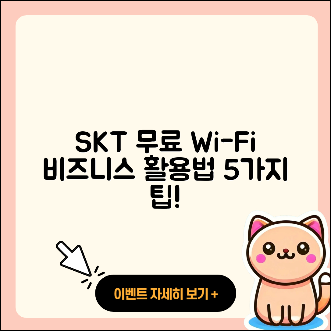 SKT 무료 와이파이 비즈니스 활용법 5가지