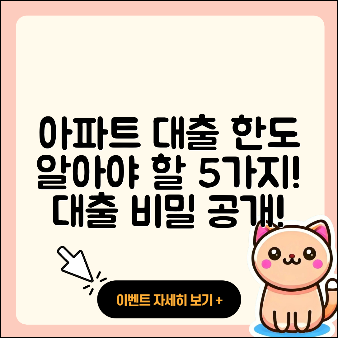 아파트대출한도 알아야 할 5가지 비밀